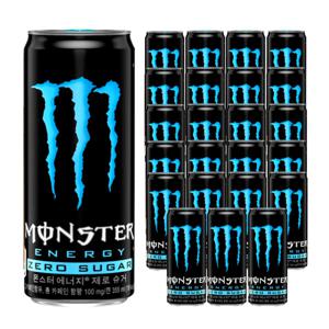 몬스터 에너지 제로 슈거 355ml 24개 캔음료 오픈 세일
