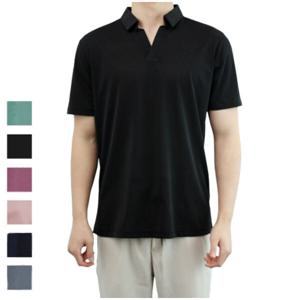 봄 여름 남자 브이넥 반팔 티셔츠 남성 V넥 오픈 PK티 카라티 폴로