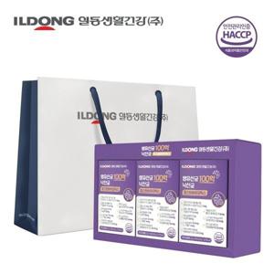 생유산균 100억 낙산균 포스트바이오틱스 선물세트 3박스(90포) 사균체 프롤린 모유유산균 + 선물용 쇼핑백