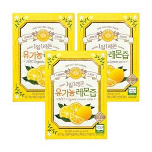 1일 1레몬 유기농 레몬즙 20g x 42포(3박스) NFC 착즙 원액 레몬수 레몬물 스틱