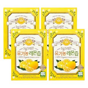 1일 1레몬 유기농 레몬즙 20g x 56포(4박스) NFC 착즙 원액 레몬수 레몬물 스틱