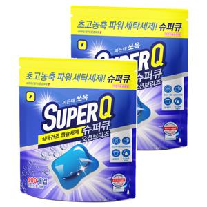 갓성비 슈퍼큐 오션브리즈 실내건조 캡슐세제 100개입 2개