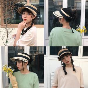 여행 밀짚모자 리본 썬캡 여성모자 무료배송