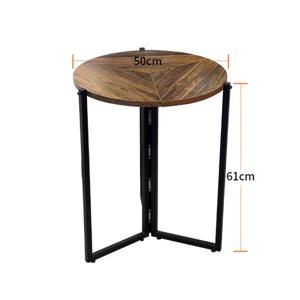 카페 원형 호도나무 거실 소파 테이블 협탁 접이식 캠핑테이블