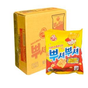 오뚜기 뿌셔뿌셔 불고기맛 90g 24개 한박스  주전부리 바삭한 과자 라면 스낵