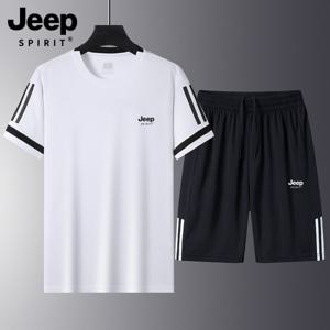 JEEP 여름 트레이닝 세트 반팔티 반바지 헬스복 운동복