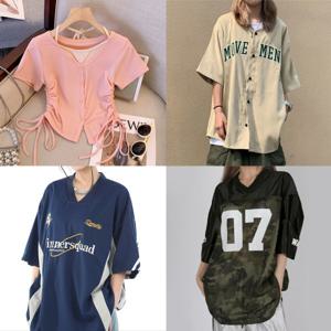 여름 신상 모음전 여성의류/럭비티/브이넥/야구점퍼/짐웨어/홈웨어