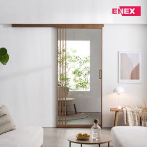 에넥스 우드루바 원슬라이딩 맞춤 시공 현관 중문 (투명형)
