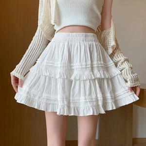 프릴 캉캉스커트 밴딩 여름 플레어 여성 미니스커트 OFS-SKT12