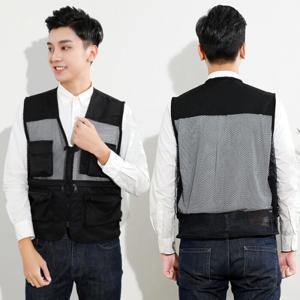 남자 메쉬 작업조끼 베스트 여름 낚시 등산 아웃도어 멀티 포켓 조끼 베스트 2color