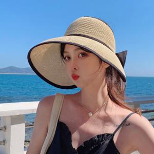 챙넓은 자외선차단 돌돌이 썬캡 여성 여름 모자 메쉬 햇빛가리개 여자 모자