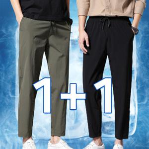 1+1 남자 냉장고바지 스판 슬랙스팬츠 냉감바지 쿨링팬츠 작업복