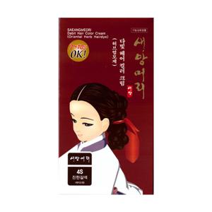 새앙머리 다빛 헤어 컬러 크림 (허브염모제) 4S 진한갈색