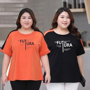 M~7XL빅사이즈 여성 라운드 반팔 캐주얼 티셔츠 여름 신상 루즈핏 탑