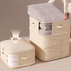 홈잇 보이는 이불압축파우치 지퍼압축 겨울옷 정리함