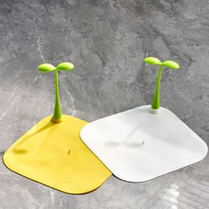 1+1 새싹 하수구 냄새차단 덮개 손잡이 욕실하수구덮개 싱크대 배수구덮개 화장실실리콘덮개 1+1