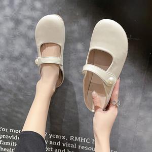 1+1 PURETON 진주 포인트 메리제인 슈즈 소프트 밑창 여성 단화 데일리 신발 외출용 여성 슈즈