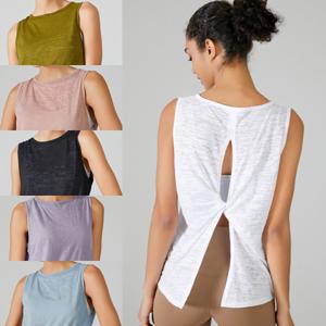 애슬레저 루즈핏  속건 요가 상의 나시 요가복