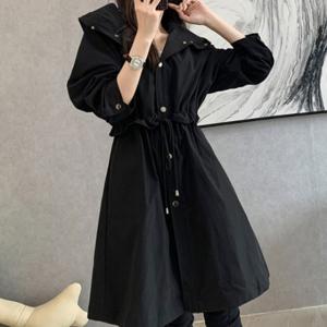신상 초가을 슬림 코트 여한판 루즈핏 스트링 캐주얼 ins 트렌치코트