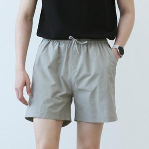남성용 크레옴 밴딩 면반바지