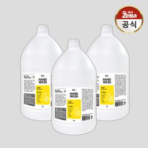 미스터제타 포밍 핸드워시 레몬 4L 리필 x 3EA 대용량 거품비누 항균비누 핸드솝 손세정제