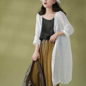 여자 데일리룩 빅사이즈 무지 루즈핏 캐주얼 셔츠 가디건 얇은 트렌치 코트