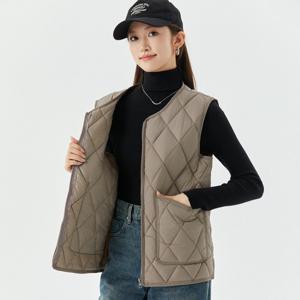 여자 경량 패딩 조끼 베스트 다이아 누빔 이너 패딩 조끼