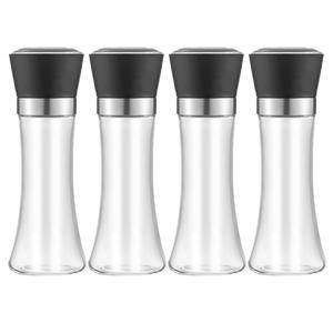 3+1 통후추 소금 그라인더 4P세트 솔트 후추 참깨 갈이통 스텐 유리 조미료 페퍼밀 아이작솔트
