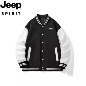 지프 JEEP SPIRIT 봄 점퍼 야구복 배색 솔리드 아우터 남녀공용 등산점퍼
