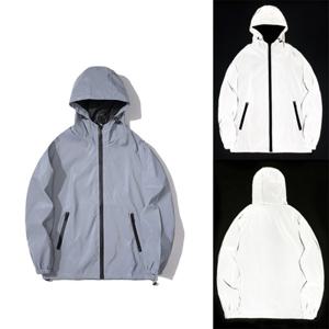 남성 및 여성용 반사 후드 재킷 스포츠 학생 재킷 커플 윈드브레이커