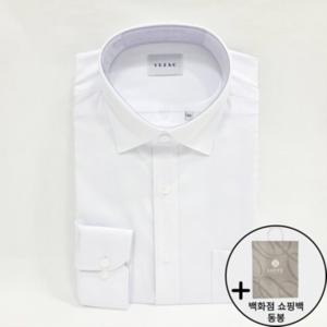 백화점 상품 예작 셔츠 와이셔츠 링클프리 긴팔 남성 화이트 일반핏 백화점 쇼핑백 증정