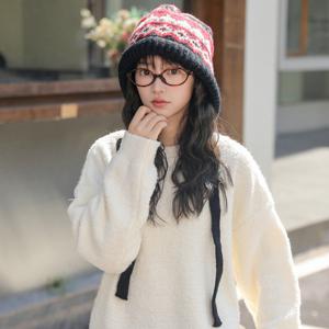 아리샵 투웨이 노르딕 니트 스트링 겨울 뜨개 벙거지 보닛햇 바라클라바 모자
