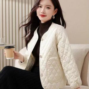 여자 자켓 겨울 카라넥 단추 심플 자켓