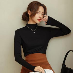 모달 여성 반목티 가을 반목폴라 여자 긴팔티셔츠 OFDJ-SVT6