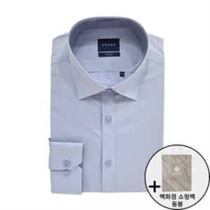 백화점 상품 예작 셔츠 와이셔츠 링클프리 긴팔 남성 블루 슬림핏 백화점 쇼핑백 증정