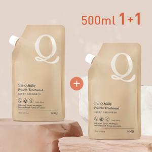 1+1 헤어 트리트먼트 밀키프로틴 리필 500ml 2개