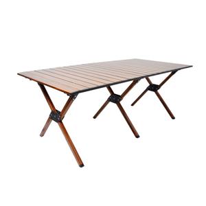 접이식 알루미늄 원목 우드 캠핑 야외 롤 테이블 대형