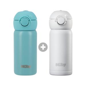 1+1 스텐 원터치 물병 (빨대컵/물통/아기/유아/어린이/키즈)