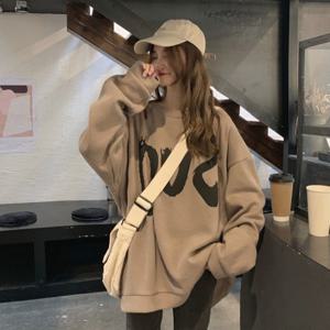 150kg 1+1 까지 가을여성티셔츠우스 프린트 빅사이즈여성블라우스 가을원피스슬랙스 트레이닝 세트