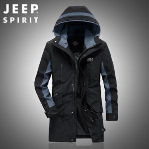 JEEP 봄과 가을 중간 길이의 남성용 윈드브레이커 재킷 코트