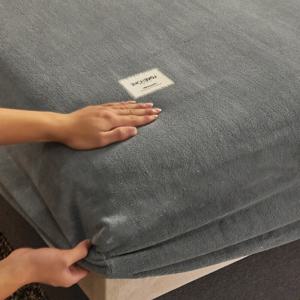 겨울 두툼한 밀크 플란넬 매트리스 커버 보온 침대 시트