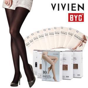 (15%쿠폰)비비안 외 고탄력 팬티 스타킹 벌크 10매 7매 무발 기모 타이즈 학생 압박 검정