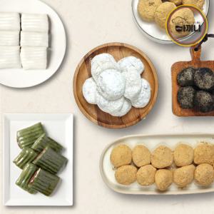 아끼니 굳지 않는 떡 1kg+1kg 총 2kg 4종 앙금절편 꿀떡 바람떡  2세트 이상 구매시 사은품 증정