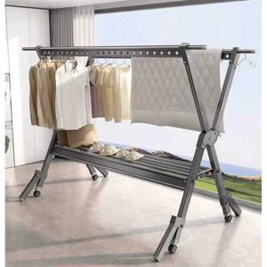 알루미늄 합금 옷 건조대 발코니 실내 접이식 행거 빨래대