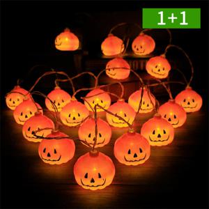 1+1 할로윈 LED조명 호박 전구 장식 3M 20구 5cm중형 파티 가랜드 소품 무드등