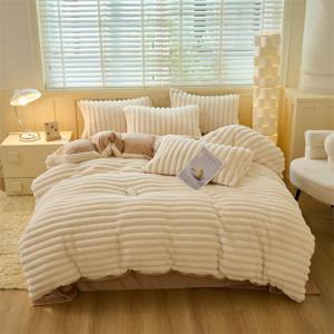 가을 겨울 벨벳 따뜻한 침구 세트 이불커버 베개커버 침대 시트 세트 보온 커버