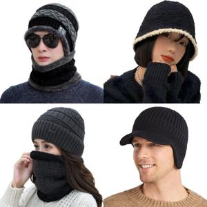 땀나는 겨울모자 50종 니트모자 털모자 비니 기모 방한모자 벙거지 넥워머 목도리 머플러 장갑 남자/여성용