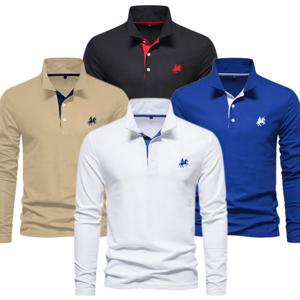 쿨쉐어 남성 긴팔 카라 티셔츠 자수로고 폴로티 봄 가을 겨울 PK 무지 면티 남자티 단체티 카라티 MY04