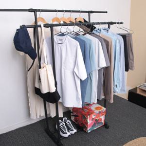 이동식 2단 행거 스탠드 옷걸이행거 IY-C2 수납 선반