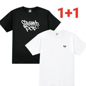 그래피티팝 1+1 기본 / 패치 반팔 티셔츠 면 20수 남자 여성 반팔티 2장 1+1 행사